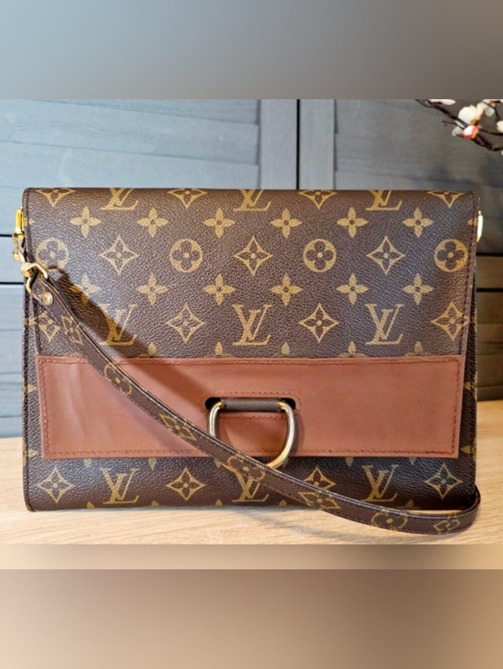 Authentic LOUIS VUITTON Vintage Clutch Converted Crossbody